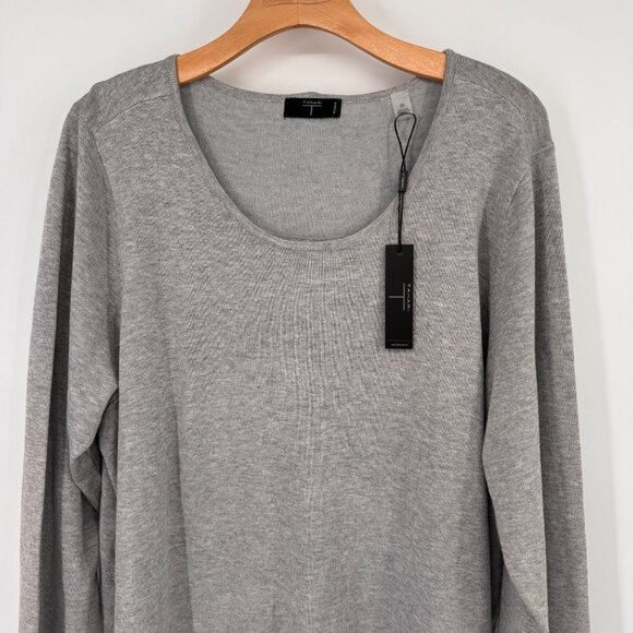 Tahari Women’s Long Sleeve sweater tunic Size 2X  Gray Cotton plus new $68 - Picture 7 of 15